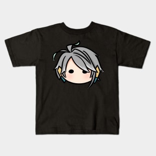 Genshin Impact Alhaitham chibi head | Morcaworks Kids T-Shirt